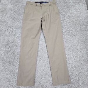 Vineyard Vines Mens On-The-Go Pants Beige Slim Straight‎ Size 30x30 Preppy Golf